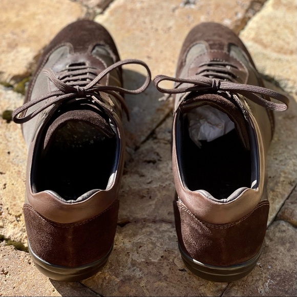 Canali Brown Suede and Leather Sneakers - Picture 4 of 8